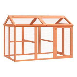 vidaXL l&oslash;beg&aring;rd 141x94x104 cm massivt fyrretr&aelig; brun