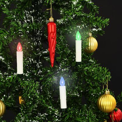 vidaXL trådløse LED-julelys med fjernbetjening 20 stk. RGB