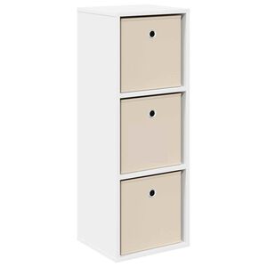 vidaXL Sideboard med skuffe Hvid 30,5 x 27 x 84,5 cm