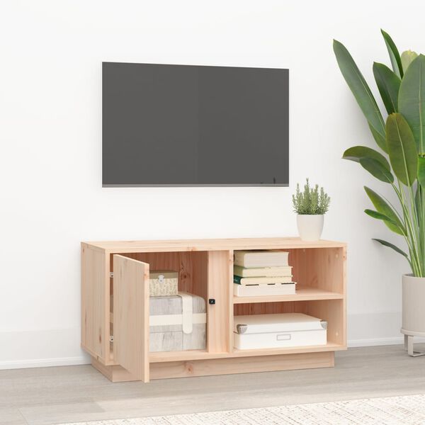 vidaXL tv-bord 80x35x40,5 cm massivt fyrretræ