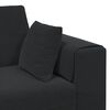vidaXL Fløjls Sofa med pude 3 pcs Sort 208 cm Fløjl