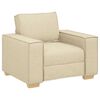 vidaXL Sofa 3 pcs Creme 220 x 80 x 84 cm Linned-blandet stof