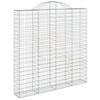vidaXL buede gabionkurve 4 stk. 200x30x200/220 cm galvaniseret jern