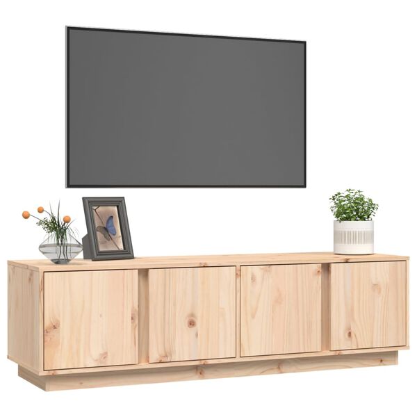 vidaXL tv-bord 140x40x40 cm massivt fyrretr&aelig;
