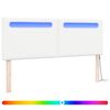 vidaXL LED sengegavl Hvid 144 cm Faux l&aelig;der