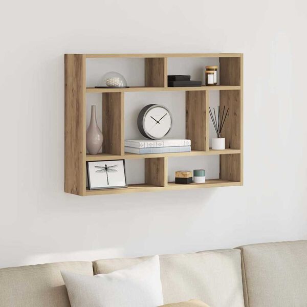 vidaXL v&aelig;ghylde 75x16x55 cm konstrueret tr&aelig; kunsteg