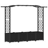 vidaXL H&aelig;vet Bed med Trellis og Tag Sort 204 x 40 x 141 cm PP