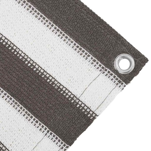 vidaXL teltt&aelig;ppe 400x400 cm HDPE antracitgr&aring; og hvid