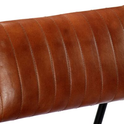 vidaXL gyngestol brun ægte læder