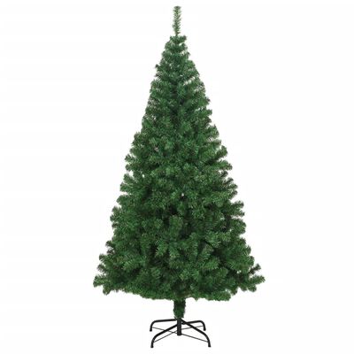 vidaXL kunstigt juletræ med tykke grene 210 cm PVC grøn