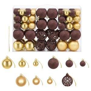 vidaXL julekugles&aelig;t 100 stk. 3/4/6 cm brun/bronzefarvet/guldfarvet