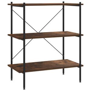 vidaXL reol med 3 hylder 80x40x92 cm sort og naturfarvet