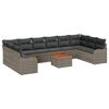 vidaXL Havesofa S&aelig;t 11 stk. Gr&aring; polyrattan