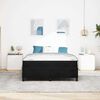 vidaXL Sengestel med madras Sort 140 x 190 cm Stof