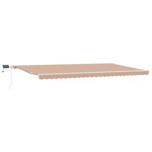 vidaXL Udtr&aelig;kkelig markise Flerfarvet 600 &times; 300 cm Stof og aluminium