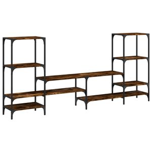 vidaXL tv-bord 206,5x28,5x95 cm konstrueret træ røget egetræsfarve