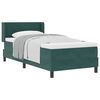 vidaXL Box spring seng med hovedg&aelig;rde M&oslash;rkegr&oslash;n 200 x 100 cm Fl&oslash;jl