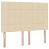 vidaXL Seng med opbevaring og madras Creme 140 x 190 cm Polyester