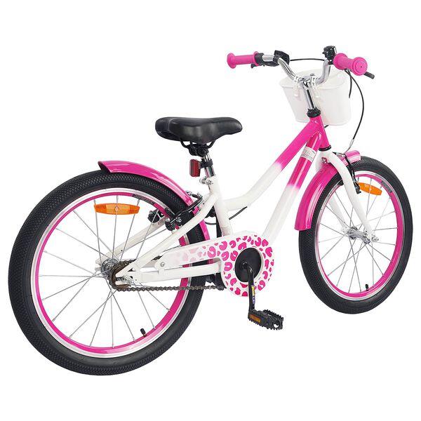 vidaXL B&oslash;rnecykel 18 tommer til 5-7 &aring;r gammel M&oslash;rk pink