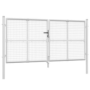 vidaXL havel&aring;ge i net s&oslash;lv 300x125 cm galvaniseret st&aring;l