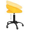 vidaXL drejelige spisebordsstole 2 stk. fl&oslash;jl sennepsgul