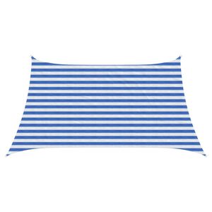 vidaXL Solsejl Bl&aring; og Hvid 3 / 4 x 2 m HDPE