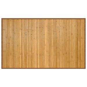 vidaXL gulvt&aelig;ppe 60x100 cm rektangul&aelig;r bambus naturfarvet