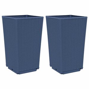 vidaXL plantekurve 2 stk. 32,5x32,5x57 cm PP bl&aring;gr&aring;