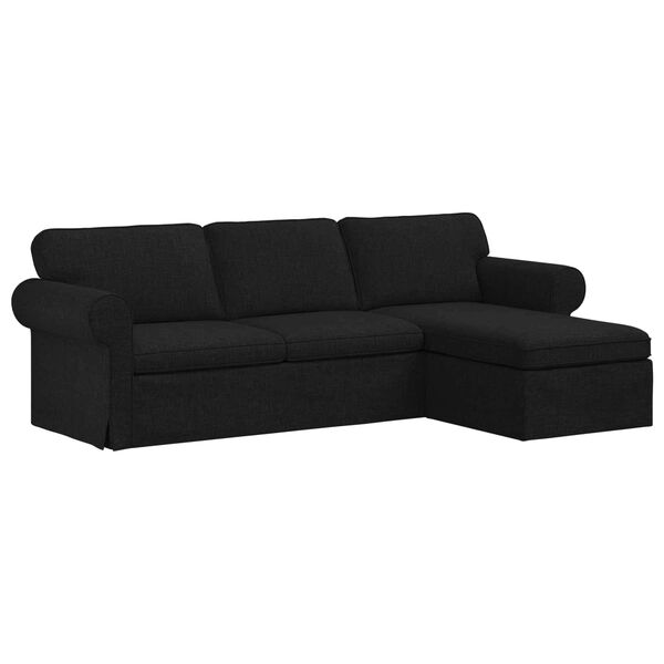 vidaXL Sofa Sort Samlede dimensioner: 245 x 138 x 80 cm (B x D x H)