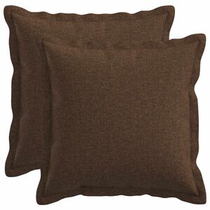 vidaXL Pudebetr&aelig;k 2 pcs HOUTEN Brun 40 x 40 cm Faux Linned