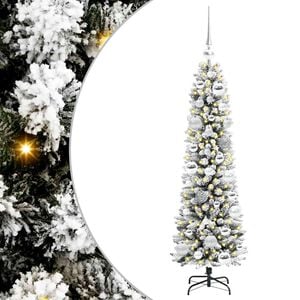 vidaXL Kunstigt juletr&aelig; Hvid 120 cm PVC og metal og plast