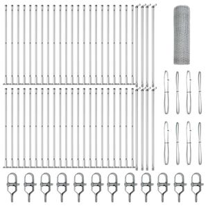 vidaXL Hegnsp&aelig;l S&oslash;lv 100 x 0,4 m (13 mm mesh) St&aring;l