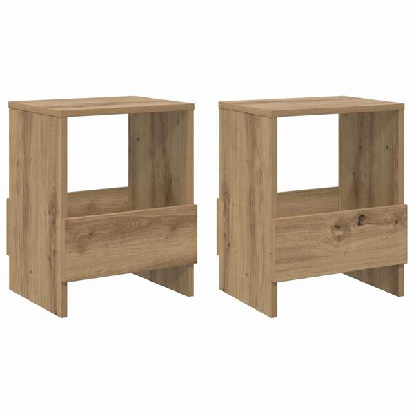 vidaXL Magasin Rack 2 pcs Artisan Egetr&aelig; 35 x 30 x 45 cm