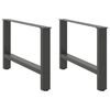 vidaXL sofabordsben antracit 2 stk. 70 x (42-43) cm st&aring;l