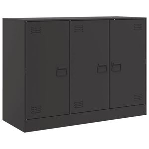 vidaXL sk&aelig;nk 99x39x73 cm st&aring;l sort