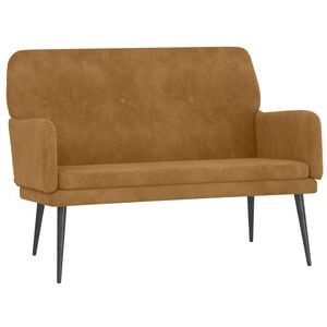 vidaXL b&aelig;nk 108x79x79 cm velour brun