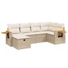 vidaXL sofas&aelig;t til haven 6 dele med hynder polyrattan beige