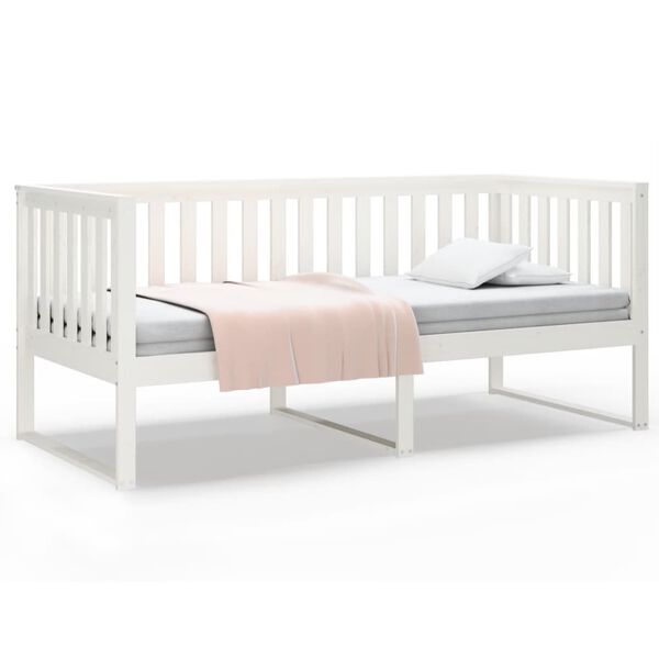 vidaXL daybed uden madras 90x200 cm massivt fyrretræ hvid