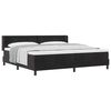 vidaXL Box spring seng med hovedg&aelig;rde Sort 200 x 200 cm Fl&oslash;jl