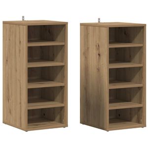 vidaXL skoskabe 2 stk. 32x35x70 cm konstrueret tr&aelig; kunsteg
