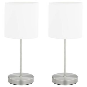 vidaXL bordlamper 2 stk. touch-knap E14 hvid