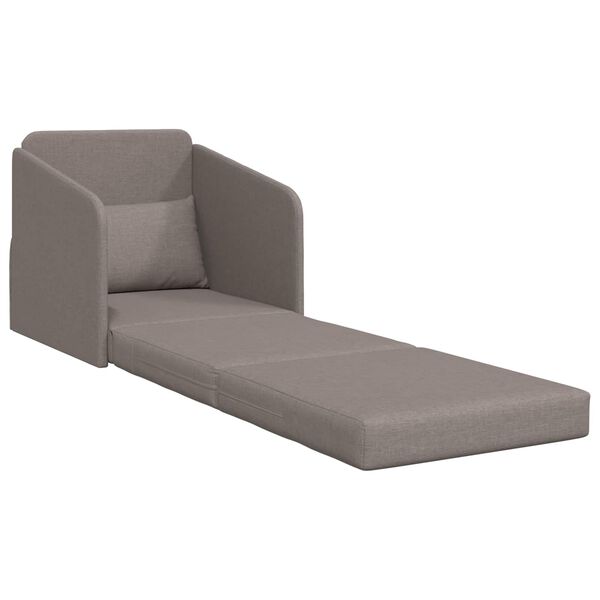 vidaXL Sovesofa 60cm Gr&aring;brun Stof