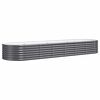 vidaXL plantekasse 296x80x36 cm galvaniseret st&aring;l antracitgr&aring;