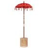 vidaXL Balinesisk parasol med base R&oslash;d 95 x 95 x 260 cm