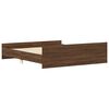 vidaXL sengeramme med sengegavl og fodg&aelig;rde 180x200 cm brunt egetr&aelig;
