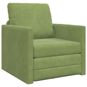 vidaXL Sovesofa Lys gr&oslash;n 74 x 77 x 81 cm Fl&oslash;jl