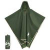 vidaXL regnponcho med h&aelig;tte 223x145 cm 2-i-1 design gr&oslash;n