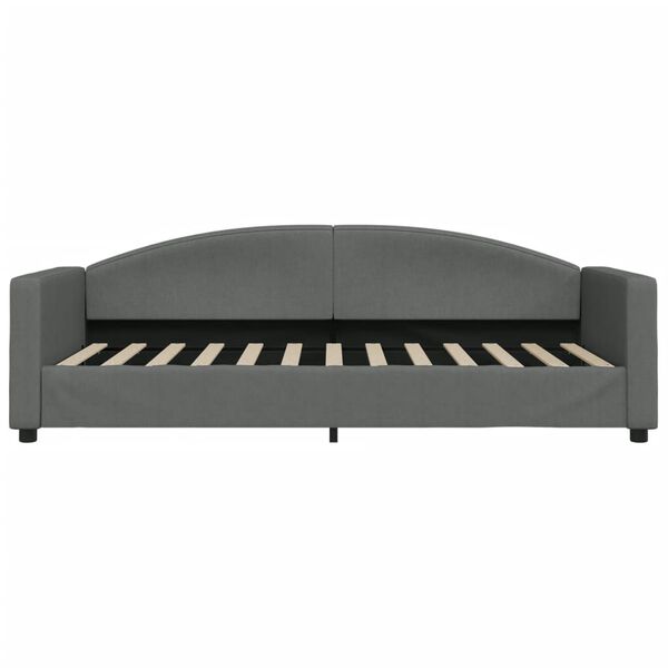 vidaXL daybed 90x200 cm stof m&oslash;rkegr&aring;
