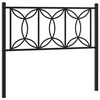 vidaXL udskiftningsgavl 107 cm metal sort