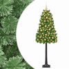 vidaXL Kunstigt h&aelig;ngslet juletr&aelig; med julekugler 120 cm 150 LED'er